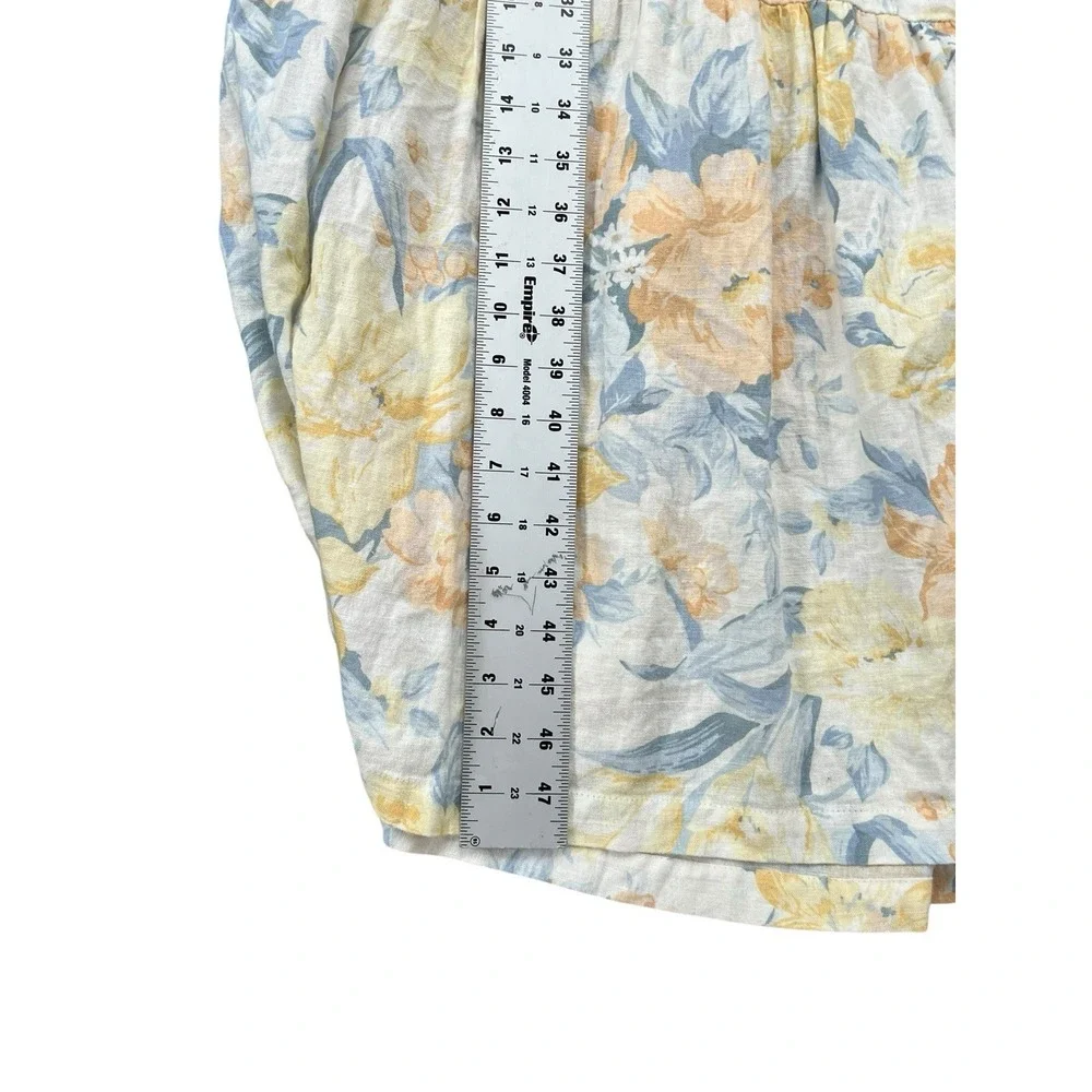 Abercrombie & Fitch Boho Linen Blend Asymmetrical Floral Maxi Dress Size‎ XS